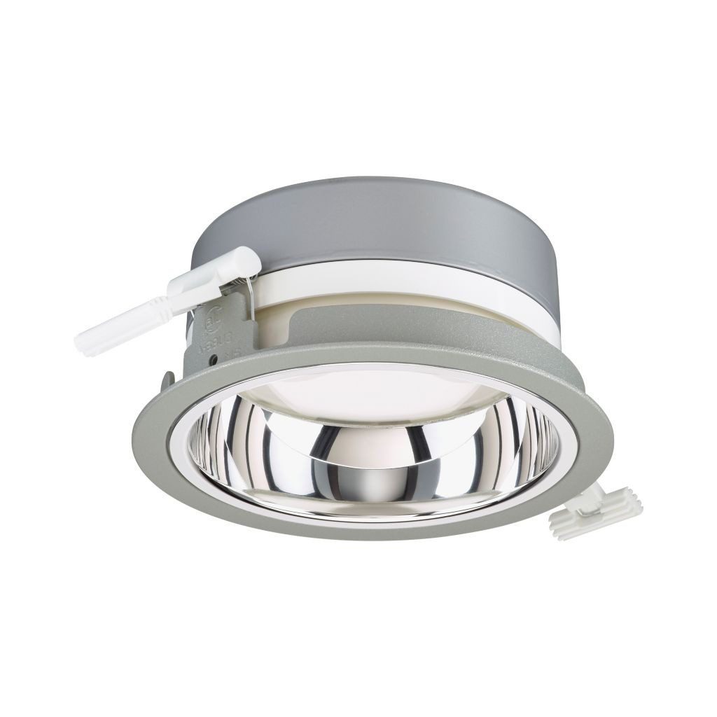 Philips LuxSpace Mini DN560B / DN561B – downlight met grijze afwerkring en montageveren