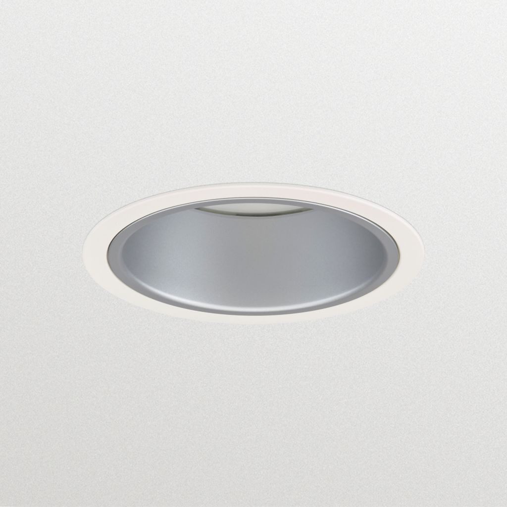 Philips LuxSpace Mini DN560B / DN561B – plafondaanzicht met matte grijze reflector