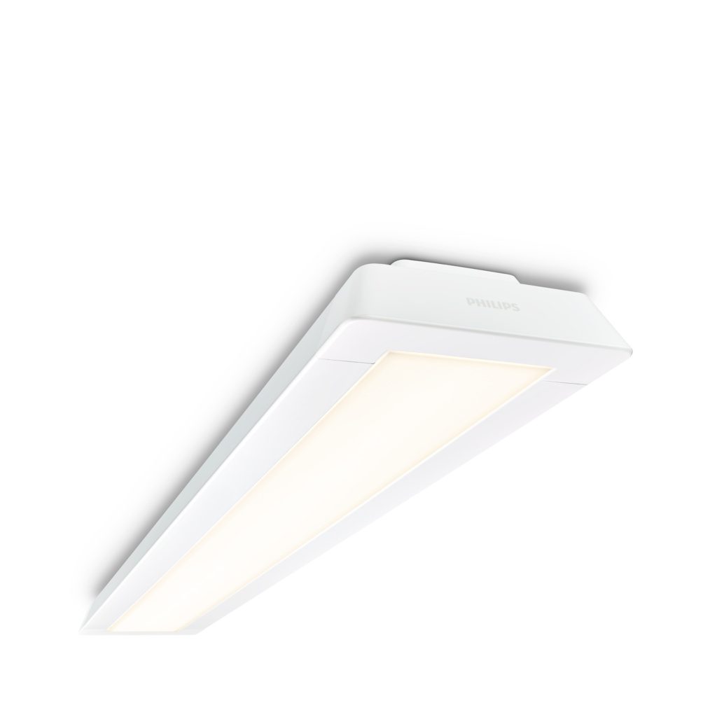Philips FlexBlend SM340C opbouwarmatuur, langwerpige witte behuizing met breed lichtgevend oppervlak