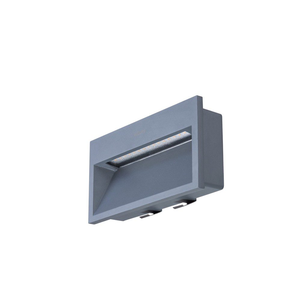 Philips Uni Wall Mount Inbouw BWP400, schuin aanzicht zonder inbouwbehuizing