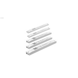 Xitanium LED Transformer 1–10V 24VDC G2, familiefoto van vijf witte LED-drivers in verschillende formaten
