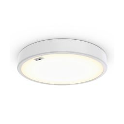 Philips Essential opbouwarmatuur, ronde witte behuizing met lichtgevend oppervlak